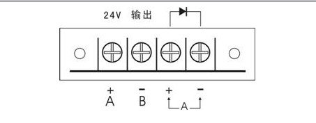 卸下變送器接線端的旋蓋，可以看到如圖所示的接線端子。